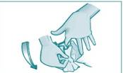 Secar delante para tras, con toalla de Tejido limpia o de papel descartable Secar delante para tras, con toalla de Tejido limpia o de papel descartable